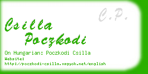 csilla poczkodi business card